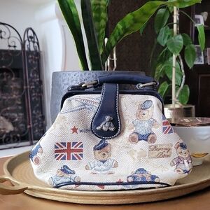 Danny bear vintage Navy and Cream Women's Bag